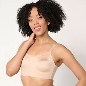Breezies Invisible Comfort Wirefree Contour Bra/ Sunbeige Size M NWOT